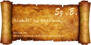 Szakály Bettina névjegykártya