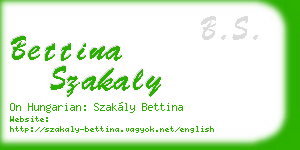 bettina szakaly business card
